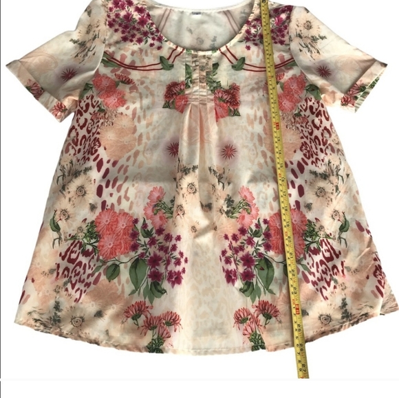 10/$10 Boho Floral & Animal Print Top M - Picture 4 of 8